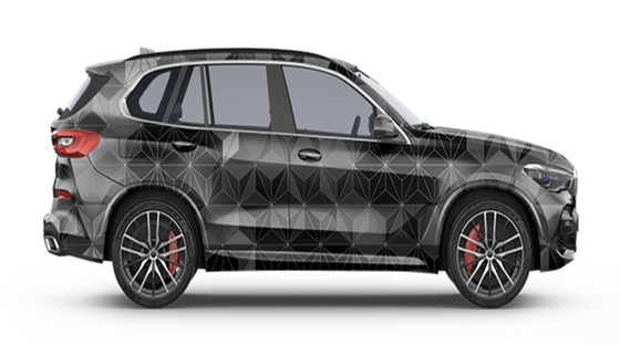 Illusion Lines 1.52m Vehicle Wrap Material , Polymeric Car Wrap Vinyl Roll