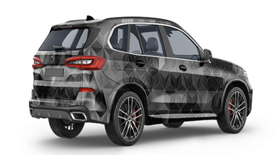 Illusion Lines 1.52m Vehicle Wrap Material , Polymeric Car Wrap Vinyl Roll