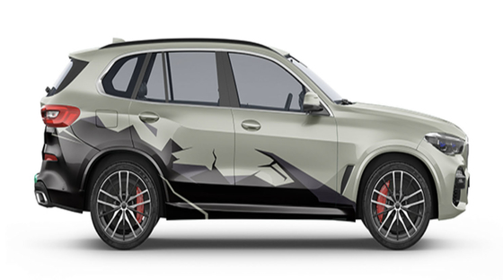 Pan Gu Digital Print Car Wrap Polymeric 160g Glossy Racing Car Film